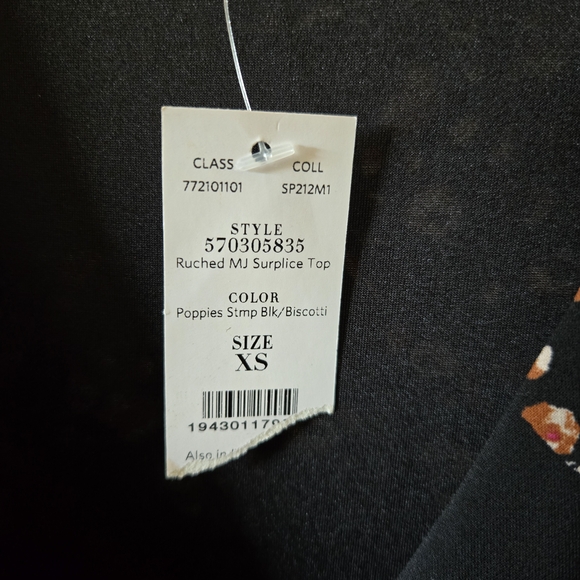 White House Black Market Floral Wrap V Neck Sleeveless Top Blouse XS - Picture 11 of 12